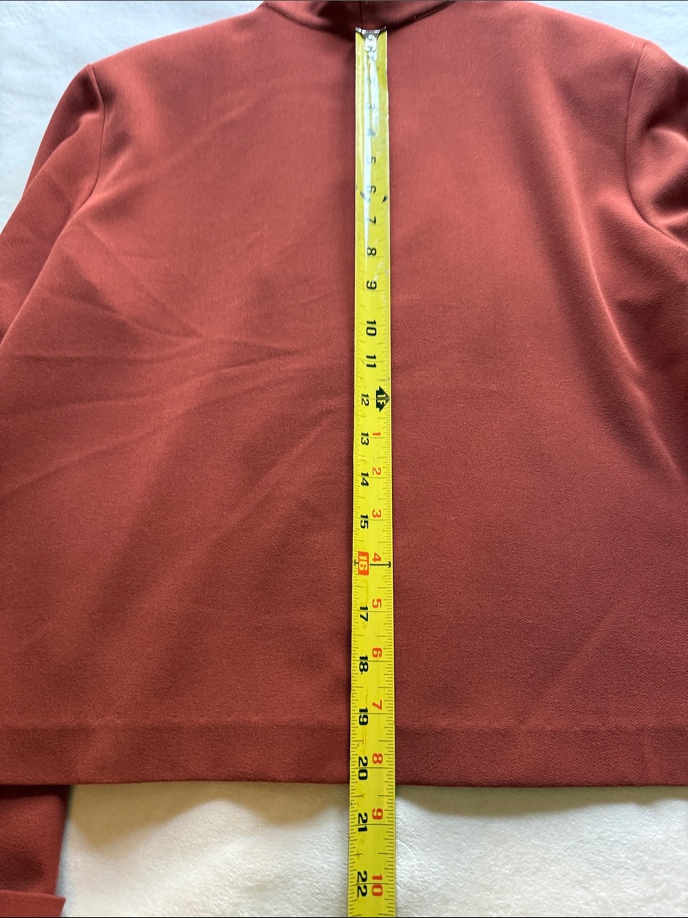 Staples Rust-Red Collarless Button Jacket - Picture 4 of 9